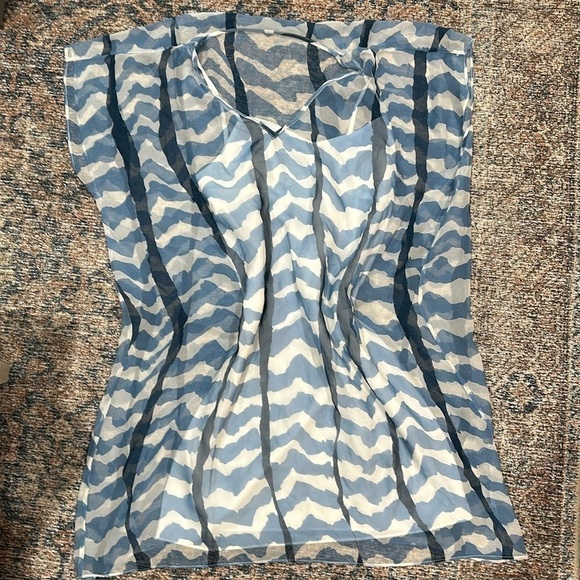 Susana Monaco coverup slip and blue caftan style dress - Picture 1 of 2